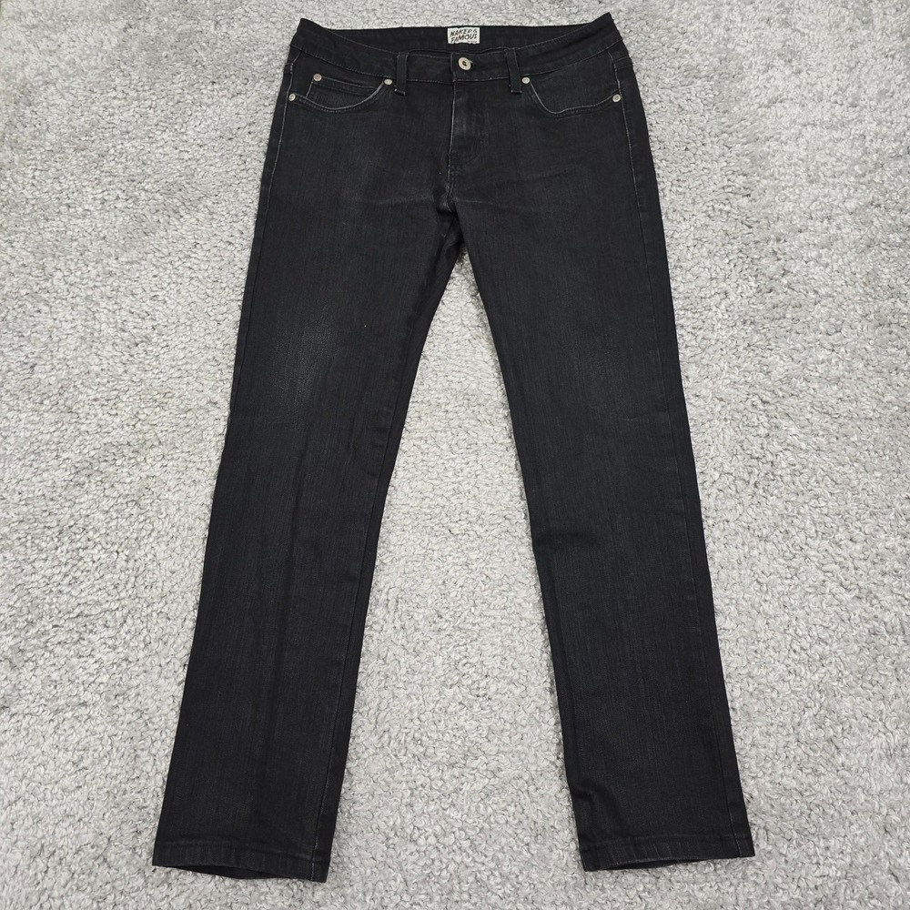 Naked & Famous Mens SkinnyGuy Jeans Size‎ 34 (Fits 30x29) Black Power Stretch